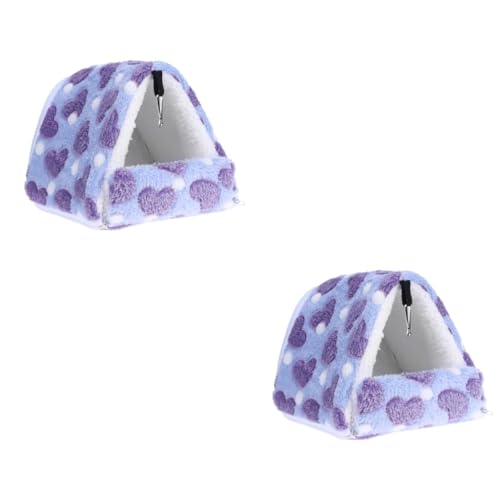 Kisangel 2St für Haustierbetten pet bed haustierfeldbett Schlafumgebung für Haustiere Schweinekäfig kleines Haustier Hamster Spielzeug kleines Tierbett Haustier warmes Violett von Kisangel