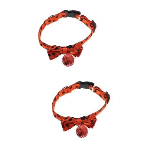 Kisangel 2st Halloween-Kragen Verstellbares Hundehalsband Kleines Hundehalsband Dekoratives Katzenhalsband Dekoratives Kätzchen Kleine Hundehalsbänder Halloween- Hündin Polyester von Kisangel