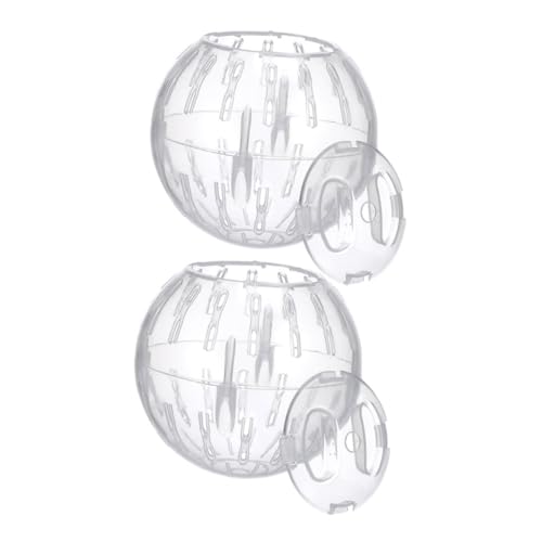 Kisangel 2st Hamster-Spielzeug Rennmaus Rad Chinchilla-Kugel Hamster-aktivitätsspielzeug Rennmausbälle Zum Laufen Rennmaus-joggingball-Spielzeug Laufendes Hamsterrad Plastik Transparent von Kisangel