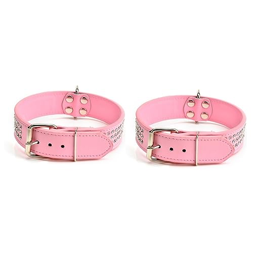 Kisangel 2st Hundehalsband Mit Strasssteinen Rosa Hundehalsbänder Hübsche Hundehalsbänder Katze Hundehalsband Schnapsgläser Metall Für Espresso Pu-hundehalsband Bilden Perlmutt von Kisangel