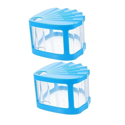 Kisangel 2st Kleines Fischbecken Lebende Aquarienpflanzen Aquariumreiniger Halter Einzigartige Fischbecken Tank Zubehör Für Aquarien Mini-Aquarium Teich Kühler Gießen Plastik Blue von Kisangel