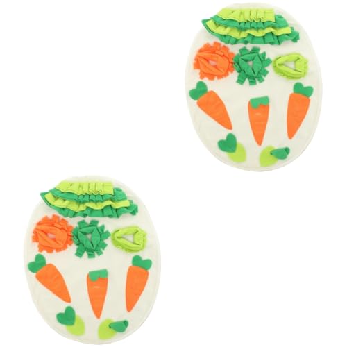 Kisangel 2 Stücke Bunny Nahrungssuche Matte Langsam Fütterung Pad Snuffle Matte Matte Haustier Spielzeug von Kisangel