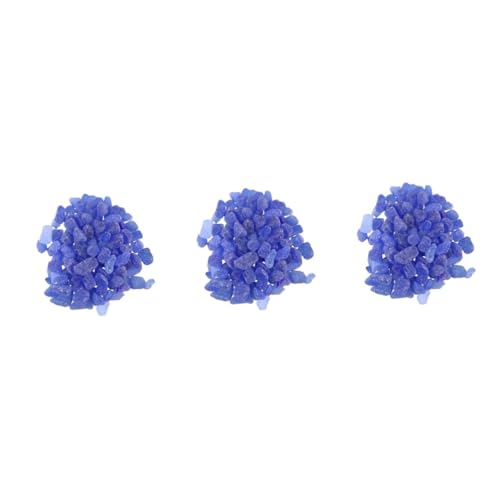 Kisangel 3 Packungen Kieselsteine ​​ Glas Innenausstattung für Damen Fischglas aquaristik zubehör The Blue Stones Vase zimmerpflanzen gestürzte Steine gestürzter Kies Hülse Glasstein von Kisangel