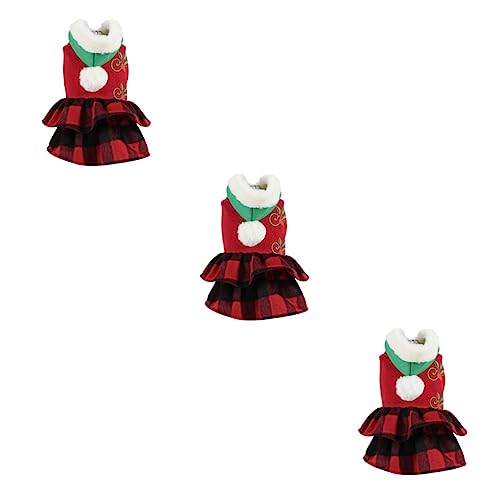 Kisangel 3stücke Hundekostüm Für Weihnachten Rotes Warmes Hoodie-Kleid Für Hunde Und Katzen Kuschelig Und Bequem Für Winterfeiern Oder Tägliches Tragen Kisangel 3stücke Hundekostüm Für Weihnachten Rotes Warmes Hoodie-Kleid Für Hunde Und Katzen Kuschelig Und Bequem Für Winterfeiern Oder Tägliches Tragen von Kisangel