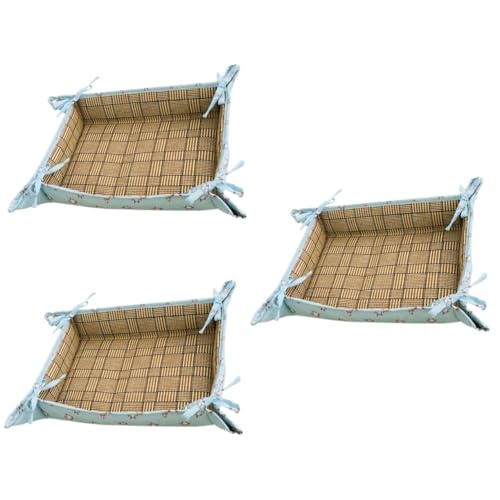 Kisangel 3 STK Katzenbett Haustierbett mittel Indoor-Haustier Zubehör für Katzenkäfige Zwinger Katzenhausbett Haustiermatte Haustiermatratze Sommerschlafmatte für Haustiere Hundebett Blue von Kisangel