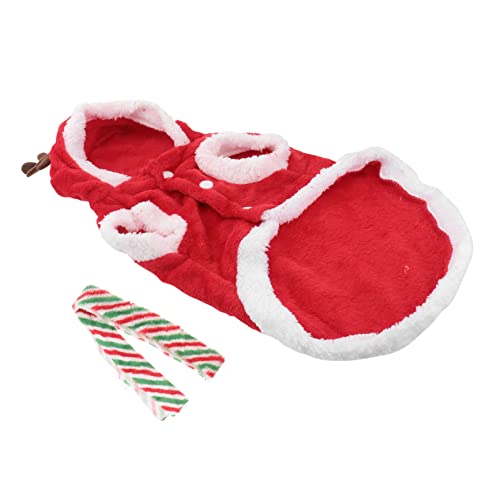 Kisangel 3 Sätze Haustier Hund Weihnachten Elch Kleidung Set Haustiersachen Kostü Haustierzubehör Hundehalstuch Haustier-Outfits Für Hunde Wollschal Rot Flanell Hundekleidung Der Hund von Kisangel