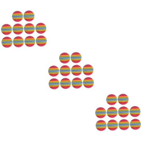 Kisangel 3 Sets 42 Mm Durchmesser Eva-Regenbogen-Spielzeug Weiches Haustier Interaktiver Snack Für Kätzchen Und Katzen Zum Apportieren Und Kauen 10 Stück X 3 von Kisangel