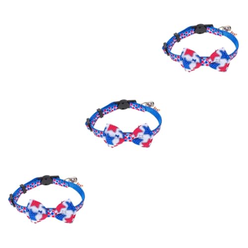 Kisangel 3St Haustierhalsband amerikanische Flagge legstasy USA-Flaggen Welpenhalsband mit amerikanischer Flagge Hundehalsband mit US-Flagge Katze hundehalsband Haushalt schmücken Seil von Kisangel