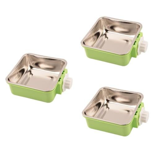 Kisangel 3St Hundenapf Hundenäpfe aus Edelstahl Wassernapf für Hundebox Kiste Wasserschale Stainless Steel inoxlm schüssel Futternapf für Haustiere Haustiernapf der Hund Geschirr Zubringer von Kisangel