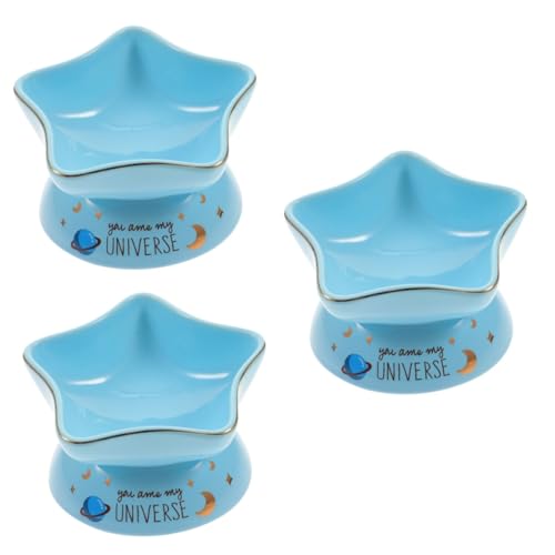 Kisangel 3St Katzenschüssel Keramik pet Water Bowl pet Food Container erhöhte Wasserschalen Haustiernapf Hundenäpfe Katzennapf Welpenfutterstation für Haustiere Katze Kätzchen Schüssel von Kisangel