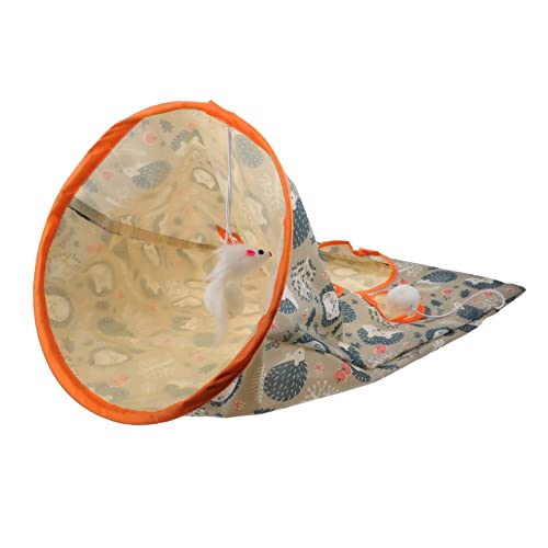 Kisangel 3St Katzentunnel spaß The kucheltier sicherheitsschu Snail Essence secruity Katzen Accessoires hid Found faltbar Katzenspielzeug Rasselpapier Haustier Katzennest Stoff von Kisangel