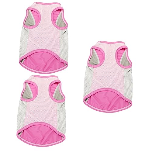 Kisangel 3St Kühlweste für Haustiere Hund Katzen gestreifte Jacken Haustierbekleidung Haustierweste Kleider Tanktops atmungsaktive Kühlweste Haustierkleidung Corgi Shirt Kühlanzug Polyester von Kisangel