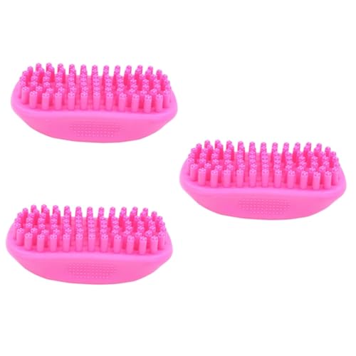 Kisangel 3St Massagebürste aus Silikon Hundebürste zum Badewäscher für Haustiere Pflegebürste für Hunde haustierkamm pet Hair Brush Badebürste für Haustiere Haustierpflegebürste Rosa von Kisangel