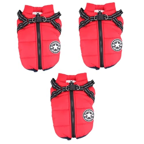 Kisangel 3St Winterweste für Haustiere bodentrampolin Outdoor sportovní a outdoorové oblečení hundekleidung Winter kleine Hunde-Outfits Hundeweste Haustierkleidung verdicken Baumwollmantel von Kisangel