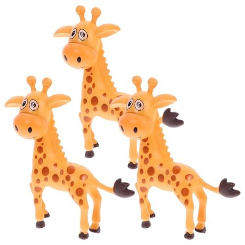 Kisangel 3st Aquarium-Giraffe Pflanzendekor Tierfigur Topper Tierwelt- Teich Frösche Schneckendekor Tierisches Kognitives Schildkröte Pumpe Baum Anlage Wasser Chocolate Harz von Kisangel