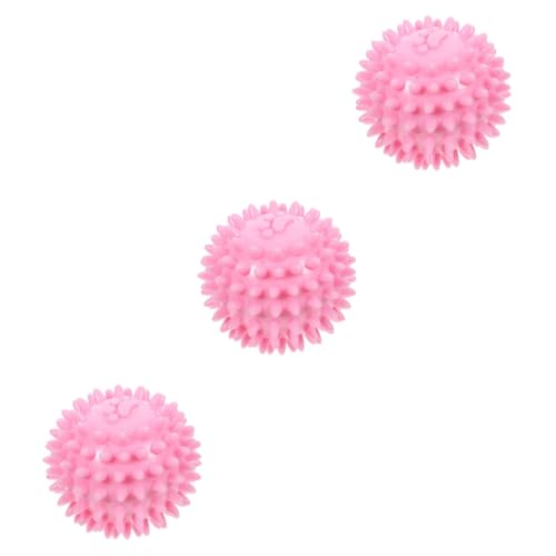 Kisangel 3St Beißspielzeug für Hunde Interactive Dog Toys zähneputzen pinseln Hunde Zahnreinigung mundhygiene kauen Trainingsball Dornkugel Haustier Spielzeug Rosa von Kisangel