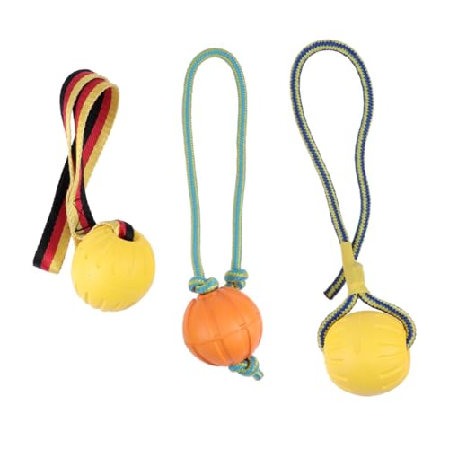 Kisangel 3St Trainingsbedarf für Haustiere Sandbad für Hamster Hunde trainieren Spielzeuge bissfestes elastisches Ballspielzeug Hüpfball beissen Hüpfender Ball Spielzeugball von Kisangel
