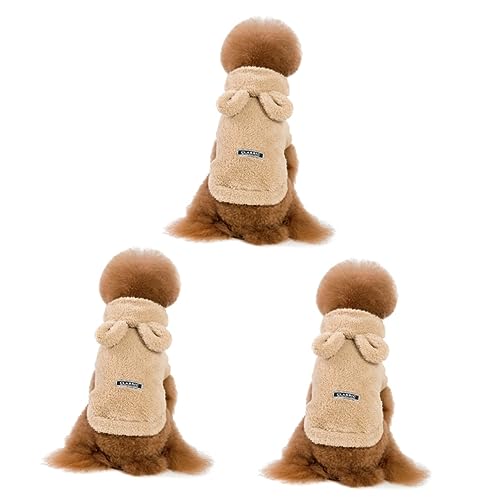 Kisangel 3st Hundekleidung Hunde-Hoodie Hoodies Für Mädchen Hund Pyjama Mantel Warmer Kapuzenpullover Für Haustiere Mädchen Wintermäntel Winterkleidung Für Jungen Hundepullover Herbst Weste von Kisangel