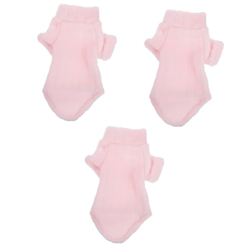 Kisangel 3st Kleidung Für Haarlose Katzen Kostüm Hundekleidung Outfits Entzückende Welpenkleidung Haustierkleidung Aus Korallenvlies Haustier Katze Samt Rosa Zweibeinige Kleidung von Kisangel