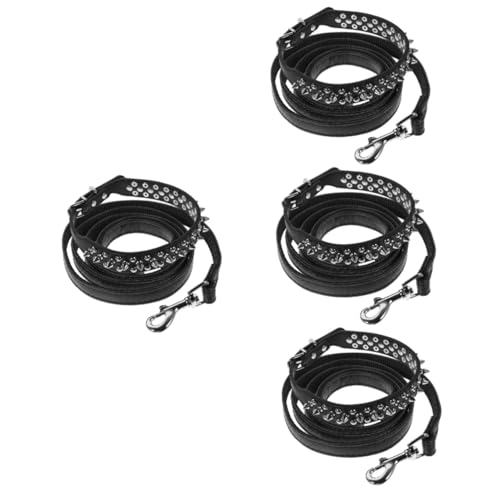 Kisangel 4 Sätze Haustierhalsband für Hunde hundekragen nietenbesetzter Kragen Mädchen Halskette Halsketten Welpenhalsband stacheliges hundehalsband Spike-Hund-Hals-Dekor Punk von Kisangel