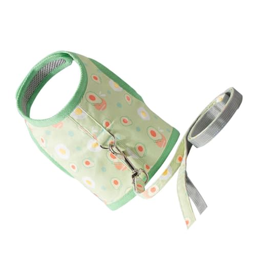 Kisangel 4 Sätze Katzenleine Laufende Leine Katzenweste Leine Für Welpen Kleines Hundegeschirr Katzenhalsband Führen Laufweste Weste Mit Avocado-Print Gurt Hosenträger Schleife Haustier von Kisangel