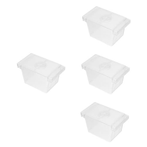 Kisangel 4 Stück Brutkasten Für Frittierboxen Acrylbox Betta-Aquarium Mit Trennwand Zuchtbecken Fisch-isolationsfall Fall Fischzucht Lebensraum Für Schildkröten Aquarienfische Plastik von Kisangel