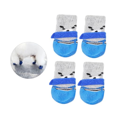 Kisangel 4er-Pack - Baumwollsocken für Haustiere Hundesocken für Pfoten Größe Cartoon-drucke Hundezubehör von Kisangel