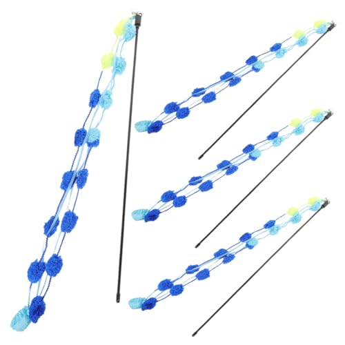 Kisangel Katzenspielzeug 4er-Set Interaktive Katzenangel Quaste Für Katzen Kätzchen Spielen Kisangel Katzenspielzeug 4er-Set Interaktive Katzenangel Quaste Für Katzen Kätzchen Spielen von Kisangel
