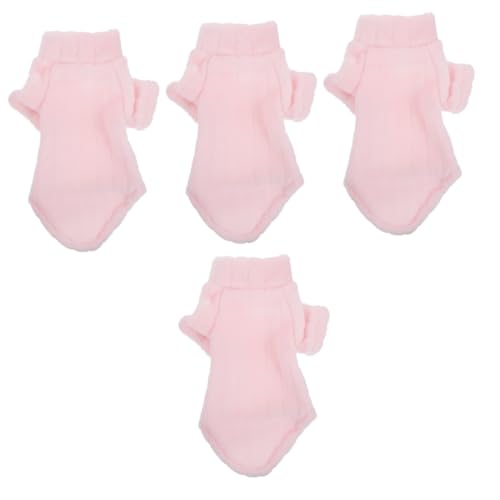 Kisangel 4 Stück Kleidung Für Haarlose Katzen Kostüme Hundekleidung Outfits Entzückendes Hundekleid Winter-Haustier-dekor Wintermantel Für Hunde XXL Rosa Schmücken Samt Verdicken von Kisangel