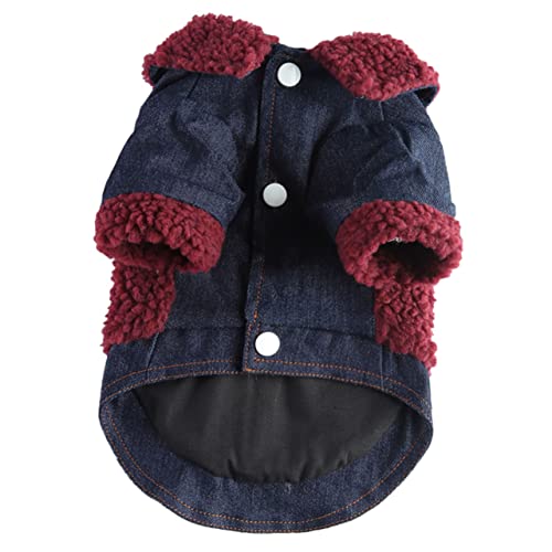 Kisangel 4 Stück Kleidung Für Haustiere Wintermäntel Für Hunde Welpen-Outfits Kleines Hundekostüm Denim-Hunde-Hoodie Hund Warme Kleidung Wintermantel Haustier Hund Polyester Haustierzubehör von Kisangel