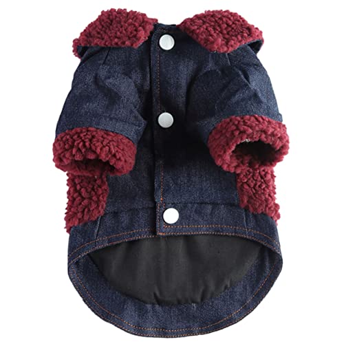 Kisangel 4 Stück Kleidung für Haustiere Winterjacke Denim-Hunde-Hoodie winterhundemantel hundewintermantel hundeleine große Hunde Kleider Haustier-Outfit Hundebekleidung der Hund schmücken von Kisangel