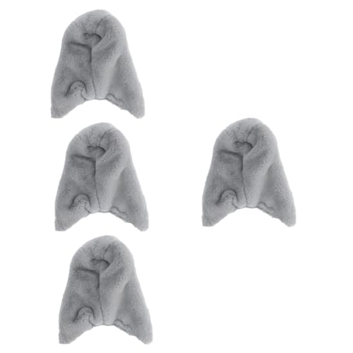 Kisangel 4 Stück Papageiendecke Papagei Eckdecke Warmer Vogel Vogelwärmer für Käfig Vogelnest-Hängedecke kuscheldecke warm warmedecke Papagei Warmer Schal Vogel Eckdecke Plüsch Light Grey von Kisangel