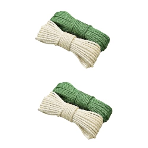 Kisangel 4 Stück Sisalseil katzenkratzbaum sisal seile Toy grünes Seil Schlafzimmer dekor Katzenkratzseil Hanfseil selber Machen kratzbaum für Katzen Katzennest Katzenkratzer von Kisangel