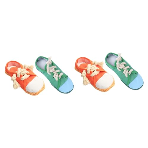 Kisangel 4 Stück Sound-Spielzeug Für Haustiere Turnschuhe Für Kleinkinder Haustiere Mini-Sneakers Spielzeug Kleine Hundeschuhe Hundespielzeug Mini-Spielzeug Baby Kätzchen Spielzeugset Tuch von Kisangel