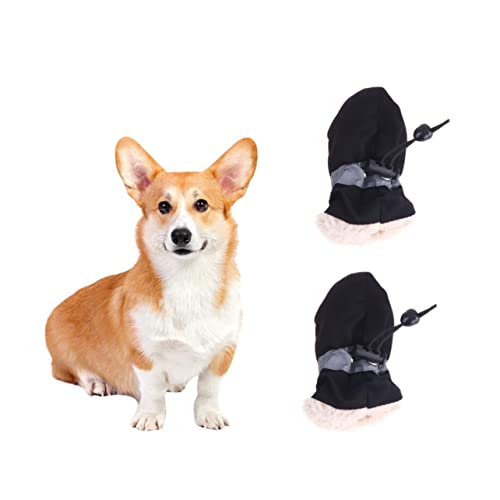 Kisangel 4 Stück Stiefel für Hunde winterliche hundestiefel Welpen warme Stiefel pfotenschutz für Hunde hundeschuhe Socken Turnschuhe Schuhe für Hunde Haustierschuhe behaart Sportschuhe von Kisangel