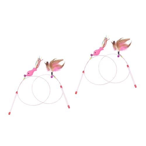 Kisangel 2sets Fisch Design Pole Teaser Katze Spielzeug Interaktive Angeln Spielzeug Für Katzen 2pc * 2 von Kisangel