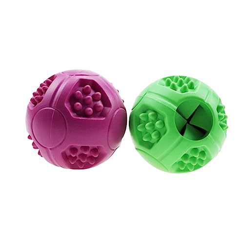 Kisangel 4 Stück Hund leckt Futter Spielzeug interaktives Spielzeug Safety pet aufblasbares Hammerspielzeug Lebensmittelspielzeug Spielzeuge Gummiball Trainingsmaterial Bissfest Kugel fehlt von Kisangel