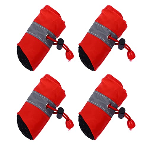 Kisangel 4 Pcs Hundeschuhe für Weihnachten Weiche Sohlenstiefel für Hunde von Kisangel