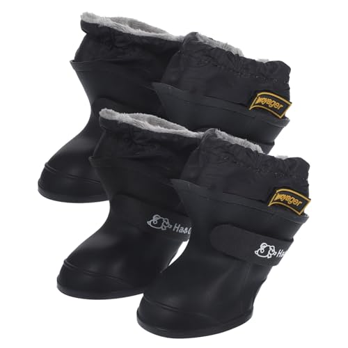 Kisangel 4 Stück wasserdichte Regenstiefel Für Haustiere Outdoor-Schuhe Für Schuhe wasserdichte Hundestiefel Katzenschuhe Booties Wasserfeste Schuhe Kieselgel rutschfest von Kisangel