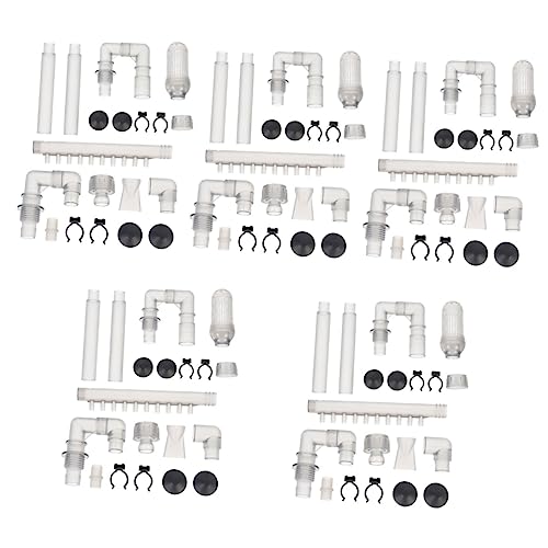 Kisangel 5 Sets Sanitärarmaturen Tankeinlass Aquarium-Wasserleitung Wasserschlauch Sprühschlauch Armaturen Aquariumrohr Aquarium-Wasserauslass Aquarium Externe Abs-Arbeit von Kisangel