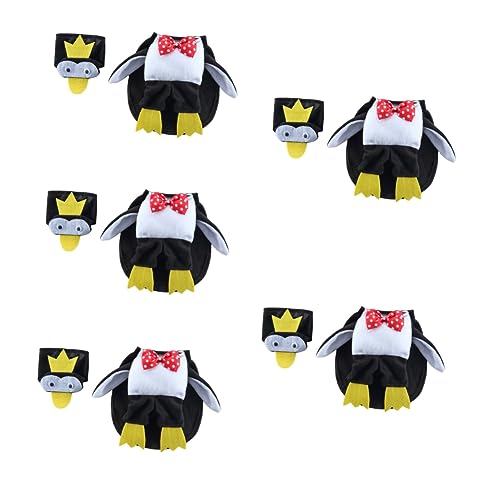 Kisangel 5 Sätze Verwandlungskostüm Für Haustiere Welpen-umhang Katze-Pinguin-Hut Pinguin-hundekostüm Halloween-Haustier Verkleiden Sich Partyhund Halloween-haustierkleidung Polyester von Kisangel