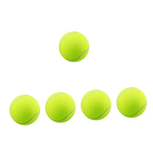 Kisangel 5 Stück Haustier Tennisball Sportspielball Großer Aufblasbarer Tennisball Haustier Beißball Hundespielzeug Aufblasbarer Ball Für Zuhause Riesiger Tennisball Riesiger Ball von Kisangel