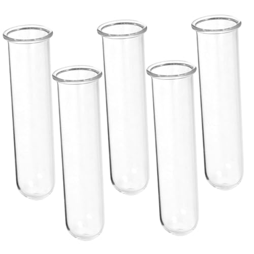 Kisangel 5 Stück Reagenzglasvase hydroponic vase hydroponische vase Wasserpflanzenglasröhre Pflanzenvase Vermehrung Terrarienset prüfen Glasvasen Schreibtischvase aus Glas Ausbreitung Vase von Kisangel