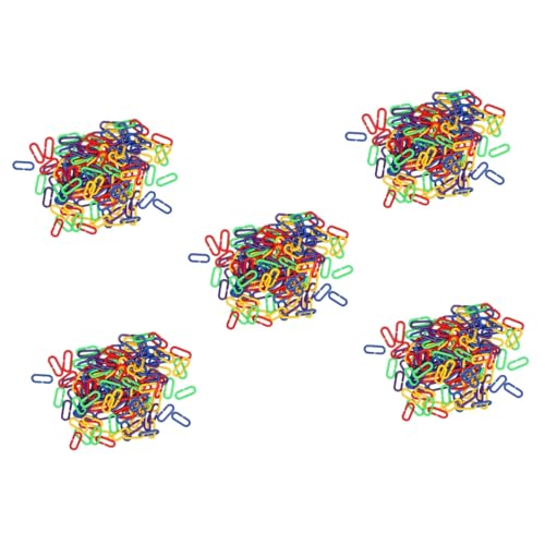 Kisangel 500 Stück C Klammer Haken Spielzeugteile Für Vögel Kauspielzeug Bunte Kettenglieder Papageien Kettenglieder Kleine Vogelspielzeuge Vogelzubehör Kinderspielzeug von Kisangel