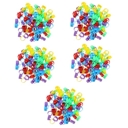 Kisangel 500 Stück Fußkettchen Für Hühner Tauben Zahlen Vogel Fußringe Geflügelbeinbänder Taubenrennen Vogelbänder Identifizierung Von Geflügel Unterscheidungsmarker von Kisangel