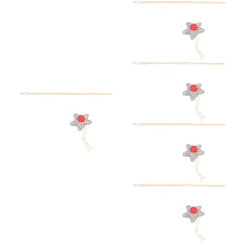 Kisangel 5St Katzen-Teaser Sportspielzeug interaktiver Katzenstab Weihnachtskatzenspielzeug Spielzeuge lustiges Zauberstabspielzeug Katze Zauberstab lustig Kätzchen Notiz Hauskatze Wolle von Kisangel