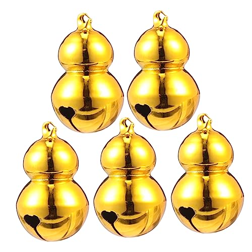 Kisangel 5St Kürbisglocke Schreibtischglocken Windspiel Glocken Pfeife Klingeln Tür weihnachtsdeko Christmas Decorations Weihnachtsbaumglocken Weihnachtsbaum-Hängeornamente Kupfer Golden von Kisangel