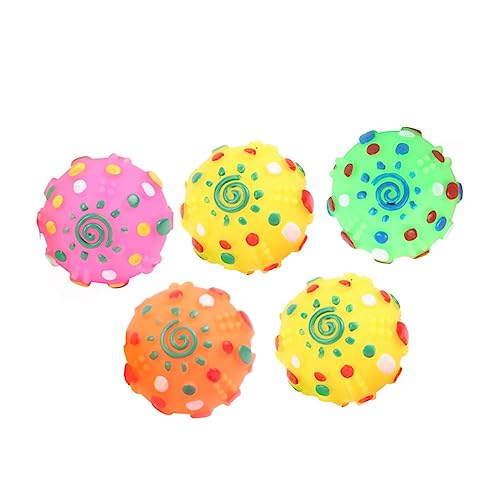 Kisangel 5St Pet-Ball-Spielzeug Dog Toy Hunde spielsachen Hundeball Spielzeug hundenapf Set Welpe Beißball Quietschspielzeug für Hunde Sound-Spielzeug für Haustiere Soundspielzeug für Hunde von Kisangel