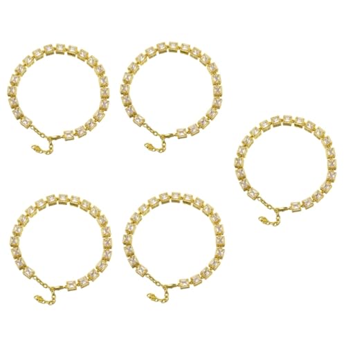 Kisangel 5st Hund Kette Hundehalsband Goldkette Welpenhalsband Hundehalskette Gliederkette Für Hunde Hund Halskette Welpen Kragen Stahl Verlängerung von Kisangel