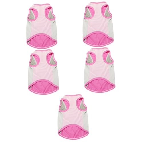 Kisangel 5st Kühlweste Für Haustiere Kleines Hundeshirt Outdoorbekleidung Sommerjacken Haustier Sommer Kleine Hundejacke Ärmellose Weste Für Haustiere Hundekleidung Polyester Rosa Gurt von Kisangel